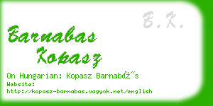 barnabas kopasz business card